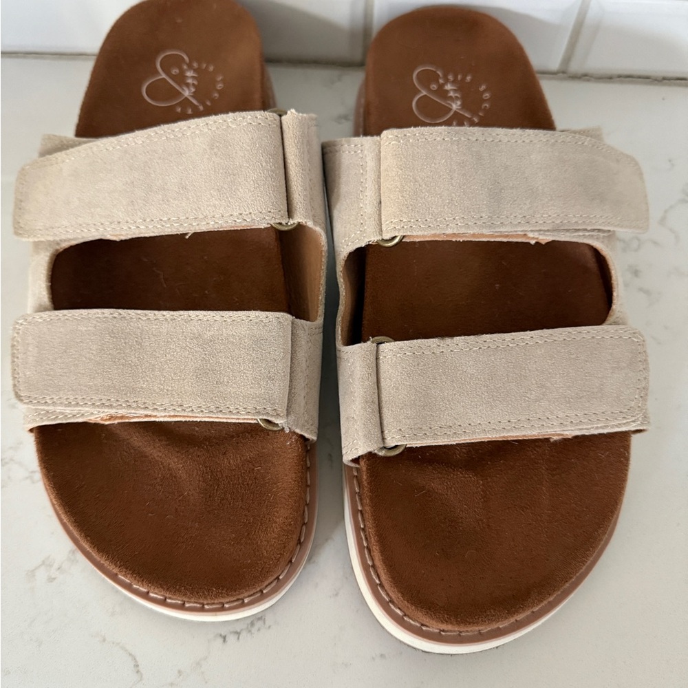 Society Women's Sandals - Beige and Brown - Picture 5 of 10